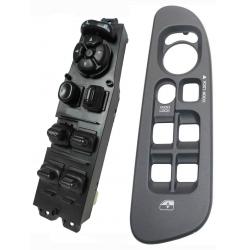 Set of Window Master Switch and Medium Slate (Gray) Bezel for 2002-2009 Dodge Ram