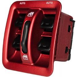 Jeep Wrangler Window Master Switch and Rubic Red Bezel Set 2011-2017